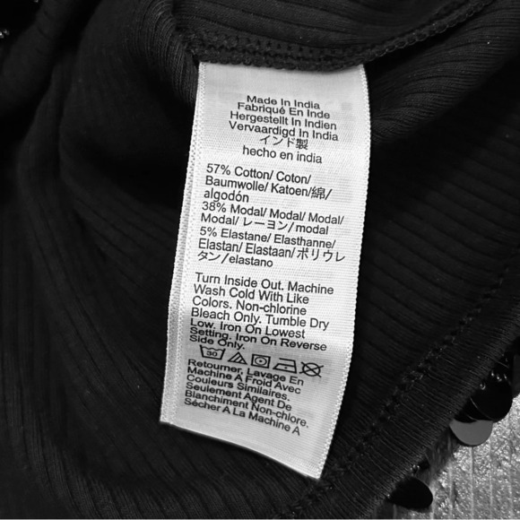 J. Crew Cropped Ribbed Cutaway Tank Top with Sequins S NWT - Picture 6 of 6